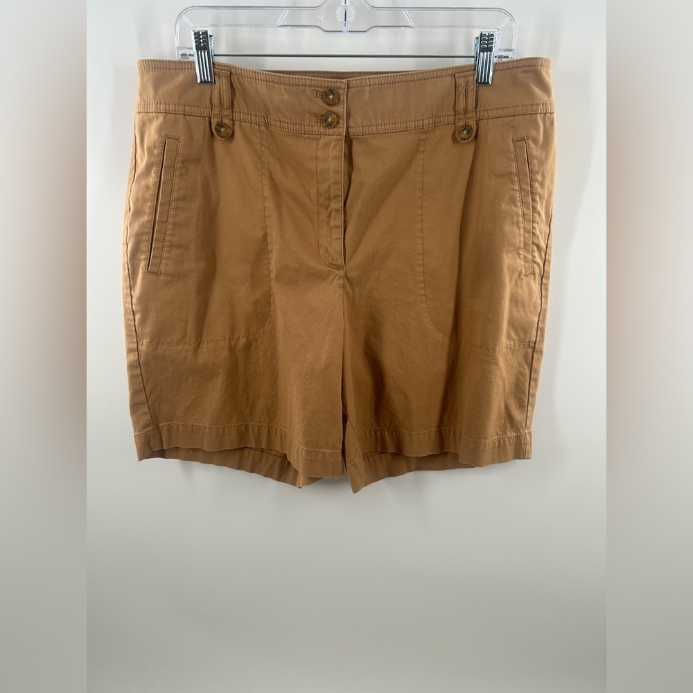 Talbots Women’s‎ Cotton Blend Tan Shorts Size 14